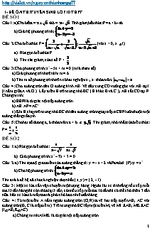6 Đề thi tuyển sinh Lớp 10 THPT môn Toán (Có đáp án)
